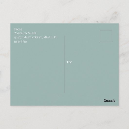 レトロアイスクリームソーシャルサンデフライヤー招待状 ポストカード (裏面)