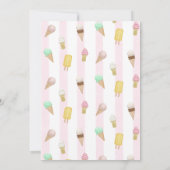 レトロアイスクリームソーシャルバースデーパーティー 招待状 (裏面)