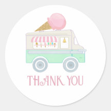 レトロアイスクリームトラックバースデーパーティー