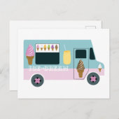 レトロアイスクリームトラック ポストカード (正面/裏面)