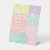 レトロアイスクリームフォトブース台座看板 台座サイン (正面)