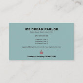 レトロアイスクリームロイヤリティカード 名刺 (裏面)