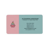 レトロアイスクリーム差出人住所ラベル ラベル (正面)