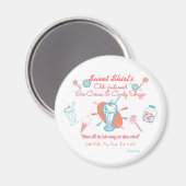 レトロアイスクリーム&キャンディーショップ マグネット (正面/裏面)