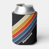 レトロアイスストライプのレインボー 缶クーラー (缶正面)