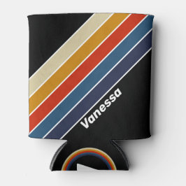 レトロアイスストライプのレインボー 缶クーラー