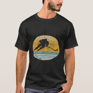 レトロアイスホッケーヴィンテージスタイルスポーツギフト男性へ Tシャツ