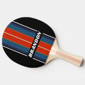 レトロアイスレインボーストライプボード名 卓球ラケット (横)