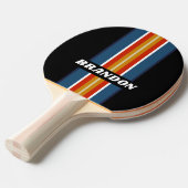 レトロアイスレインボーストライプラリー名 卓球ラケット (正面アングル)