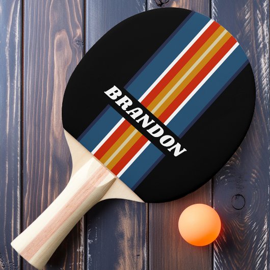 レトロアイスレインボーストライプラリー名 卓球ラケット