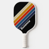 レトロアイスレインボー（名前あり） ピックルボールラケット (正面)