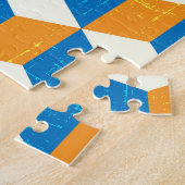 レトロアイソメトリックキューブ、幾何学的イリュージョン ジグソーパズル (側面)