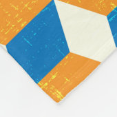 レトロアイソメトリックキューブ、幾何学的イリュージョン フリースブランケット (角)