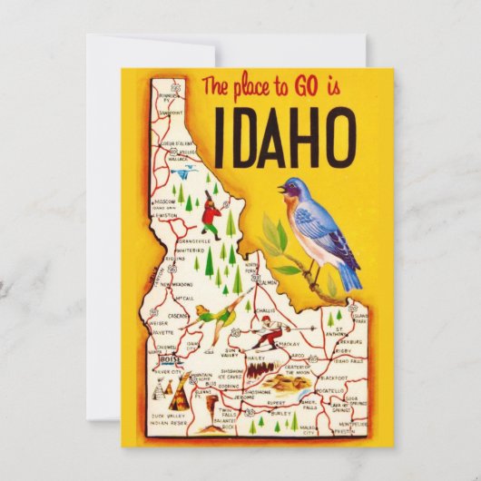 レトロアイダホ地図の移動告知 (正面)