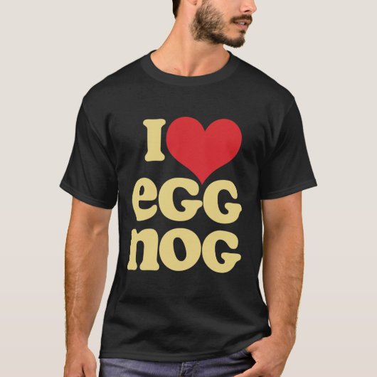 レトロアイラブエッグノグベーシック Tシャツ (正面)