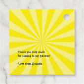 レトロアイランドベビー"こ来この息子"赤ちゃんシャワー フェイバータグ (裏面)