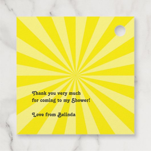 レトロアイランドベビー"こ来この息子"赤ちゃんシャワー フェイバータグ (裏面)