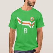 レトロアイルランドサッカージャージーアイレクレストアイリッシュクローブ Tシャツ (正面)