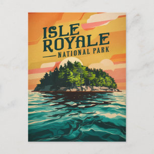 レトロアイルロイヤル国立公園ポスター シーズンポストカード