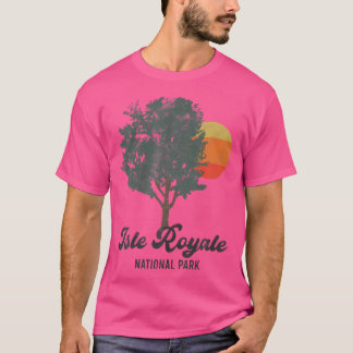 レトロアイルロイヤル国立公園ヴィンテージハイキングカム Tシャツ