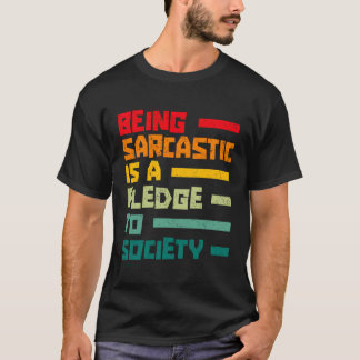 レトロアイロニー皮肉皮肉皮肉 – ユーモアVinta Tシャツ