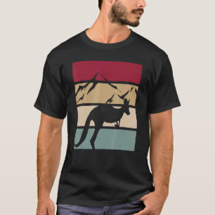 レトロアウトバックカンガルーオーストラリア動物カンガルーオ Tシャツ