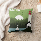 レトロアカディアナショナルパークメインヴィンテージ80sスタイル クッション (ブランケット)