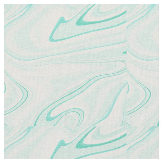 レトロアクアグリーンスワール液絵画の美学 ファブリック (クローズアップ)