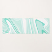 レトロアクアグリーンスワール液絵画の美学 ヨガマット (裏面(横))