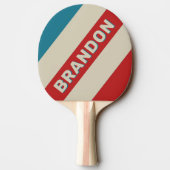 レトロアクアサーフはっきりしたストライプサーフの名前 卓球ラケット (裏面)