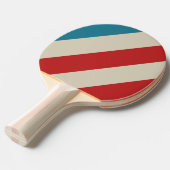 レトロアクアサーフはっきりしたストライプズ 卓球ラケット (正面アングル)
