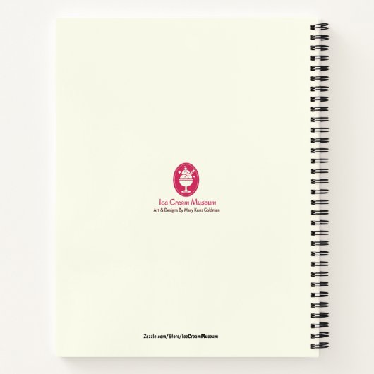 レトロアクアタイプライターパーソナライズされたヴィンテージ ノートブック (裏面)