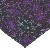 レトロアクアパープルフローラ ショートテーブルランナー (コーナー)