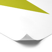 レトロアクアブルーグリーンイエロースターズダイヤモンド ポスター (角)