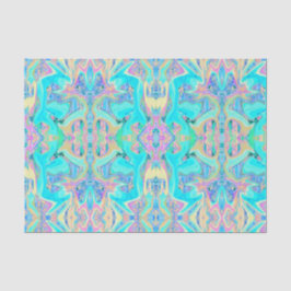 レトロアクアブルーリキッドアートオン抽象芸術アジサイ 薄葉紙