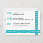 レトロアクアマリン ティアドロップ キャンパー グランピング 招待状 (裏面)