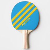 レトロアクアリーフ三ストライプつの名前 卓球ラケット (正面)