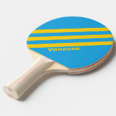 レトロアクアリーフ三ストライプつの名前 卓球ラケット (正面アングル)