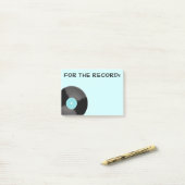 レトロアクア・レコード付箋 ポストイット (デスク上)