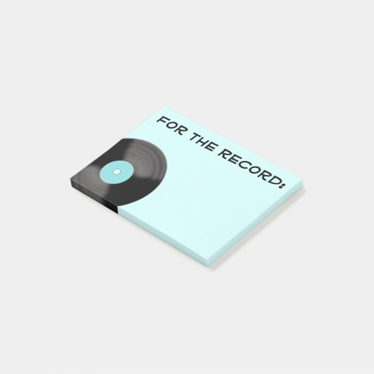 レトロアクア・レコード付箋 ポストイット (アングル)