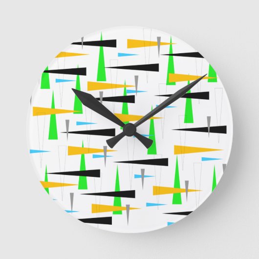 レトロアクリル製壁時計 ラウンド壁時計 (正面)