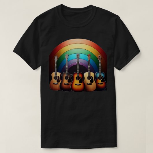 レトロアコースティックギターヴィンテージギタリストクール音楽 Tシャツ (デザイン正面)