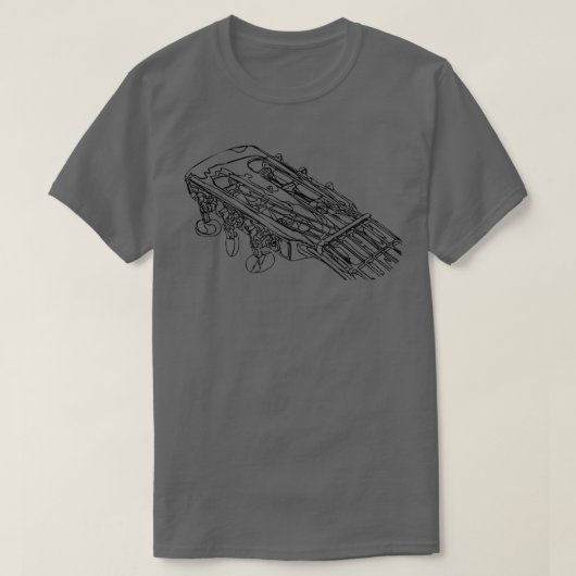 レトロアコースティックギター Tシャツ (デザイン正面)