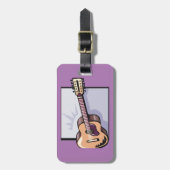 レトロアコースティック12弦ギター ラゲッジタグ (正面縦)