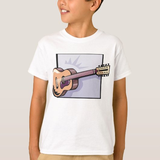 レトロアコースティック12弦ギター Tシャツ (正面)