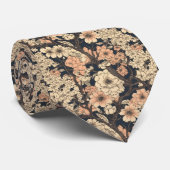 レトロアジアフローラガーデンネックタイ ネクタイ (ロール)