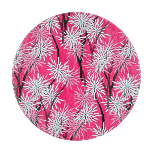 レトロアジアフローラ壁紙 カッティングボード (正面)