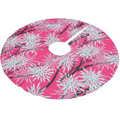 レトロアジアフローラ壁紙 ブラッシュドポリエステルツリースカート (アングル)