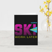 レトロアスペン 80年代 コロラド スキー ティー カード (黄色い花)