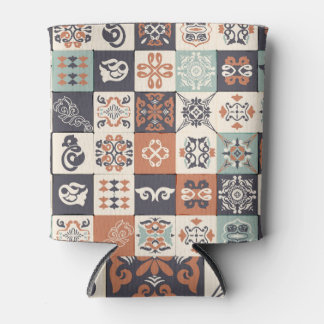 レトロアズレホス：リスボンタイル模様 缶クーラー